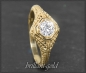 Preview: Solitär Ring 0,63ct Brillant im Antik Design,  585 Gold